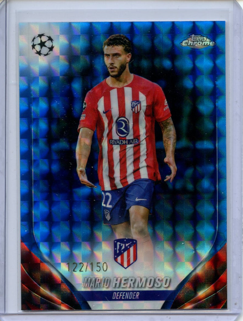 2023-24 Topps Chrome UEFA Mario Hermoso Blue Geometric 122/150