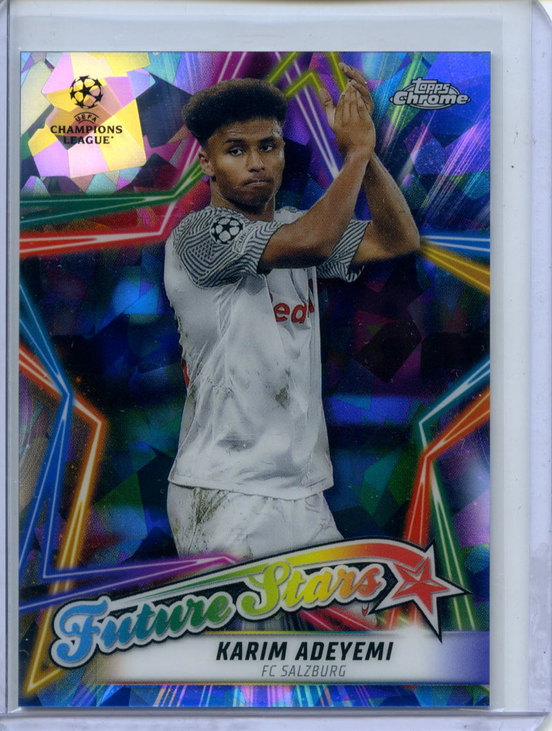 2021-22 Topps Chrome Sapphire UEFA Karim Adeyemi Future Stars