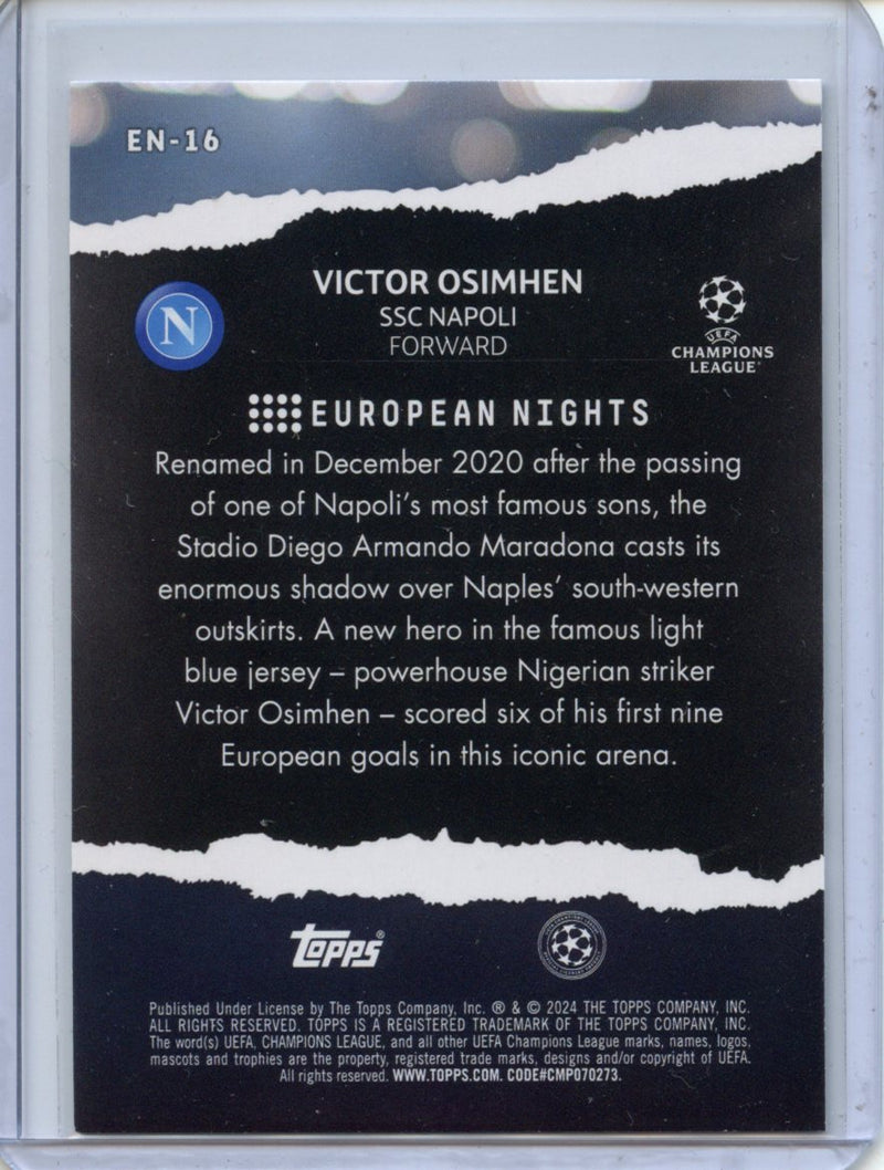 2023-24 Topps UEFA CC Victor Osimhen European Nights