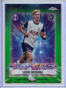 2024-25 Topps Chrome UEFA Club Comps Lucas Bergvall Wonderkids Green 57/99
