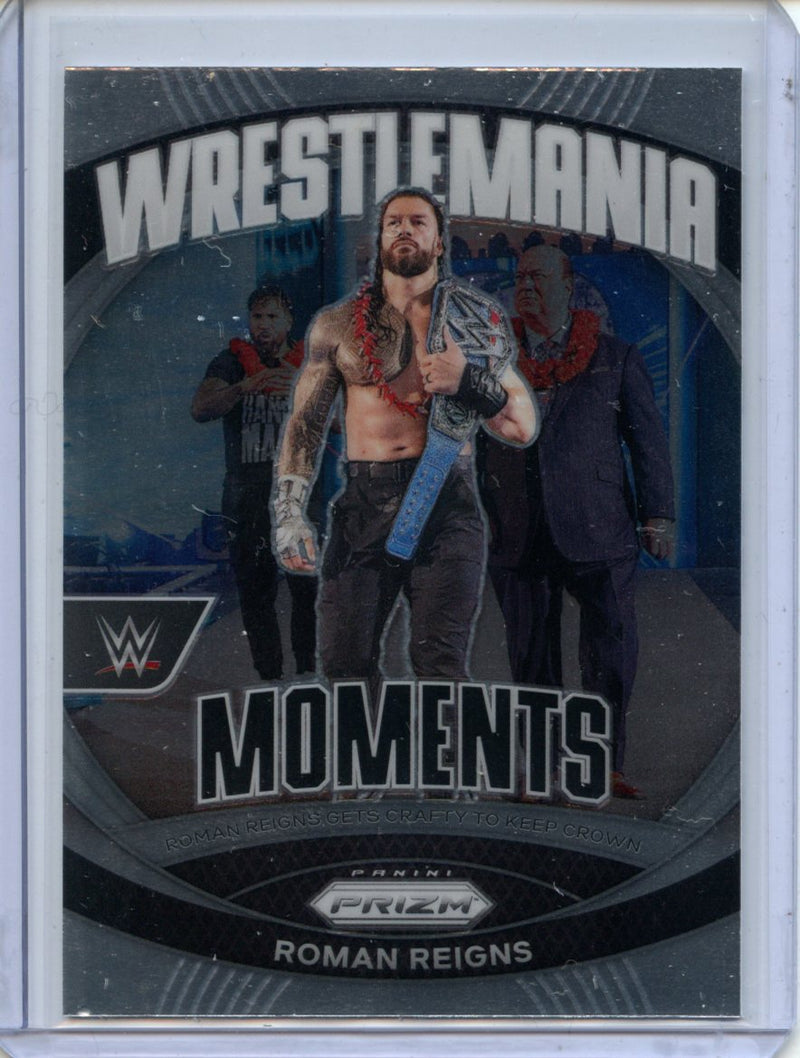 2024 Prizm WWE Roman Reigns Wrestlemania Moments