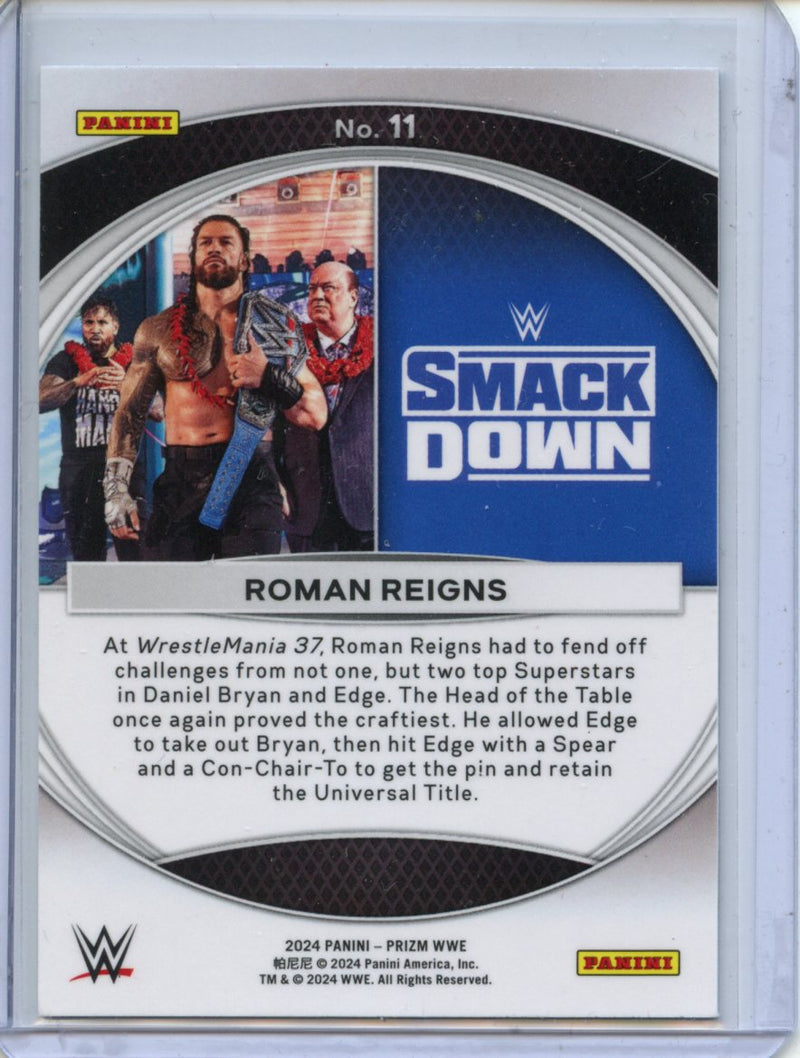 2024 Prizm WWE Roman Reigns Wrestlemania Moments