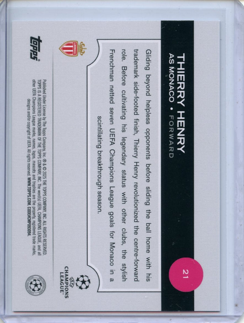 2024-25 Topps UEFA Club Competitions Thierry Henry SSP Variation