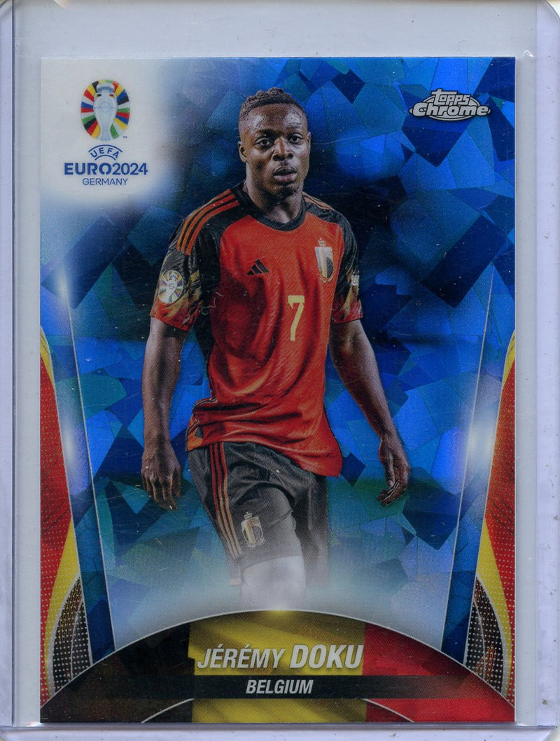 2024 Topps Chrome Sapphire UEFA Euro Jeremy Doku