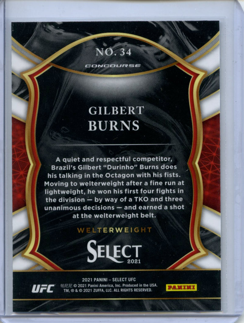 2021 Panini Select UFC Gilbert Burns Concourse