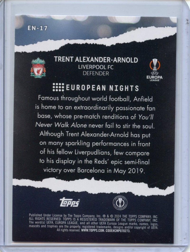 2023-24 Topps UEFA CC Trent Alexander-Arnold European Nights