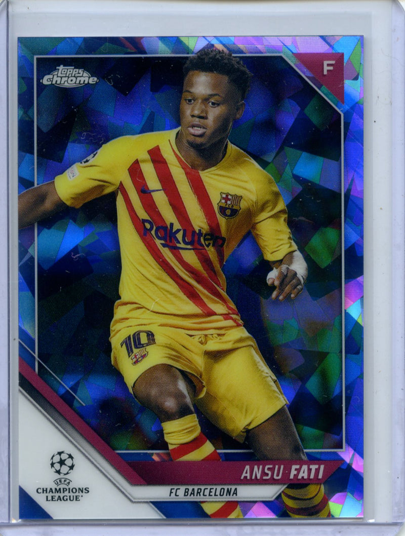 2021-22 Topps Chrome Sapphire UEFA Champions League Ansu Fati