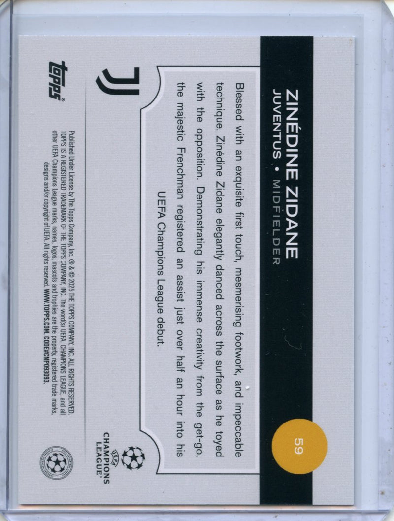 2024-25 Topps UEFA Club Competitions Zinedine Zidane SP Variation