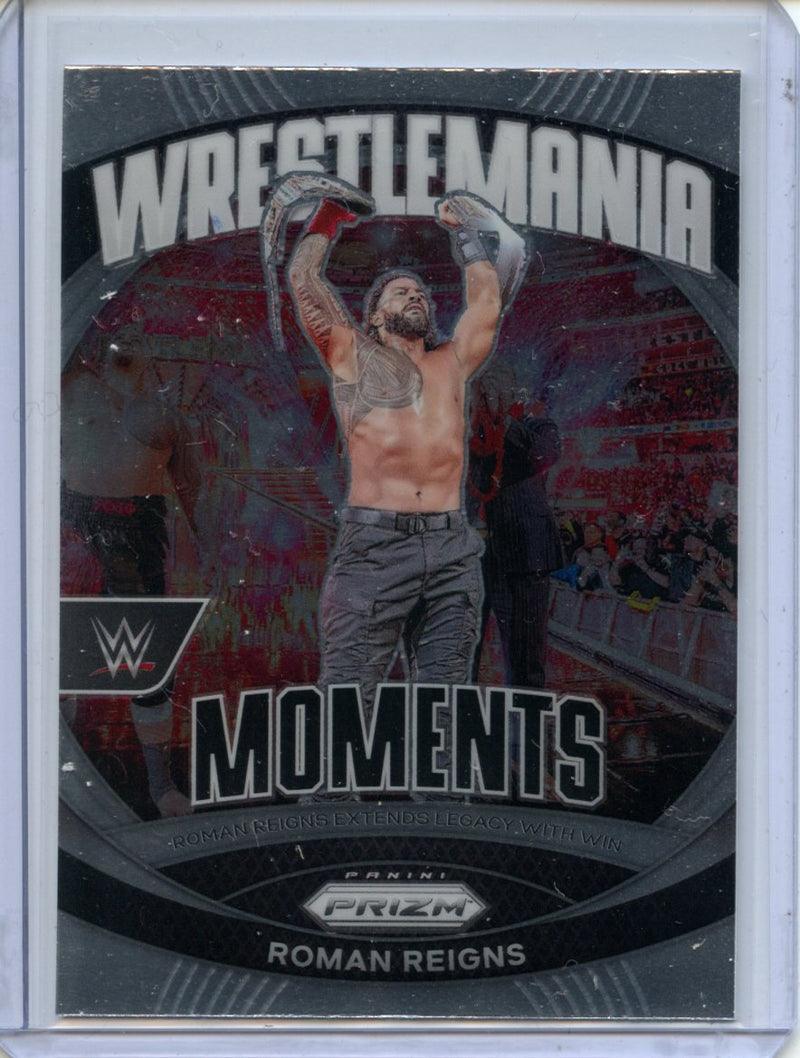 2024 Prizm WWE Roman Reigns Wrestlemania Moments