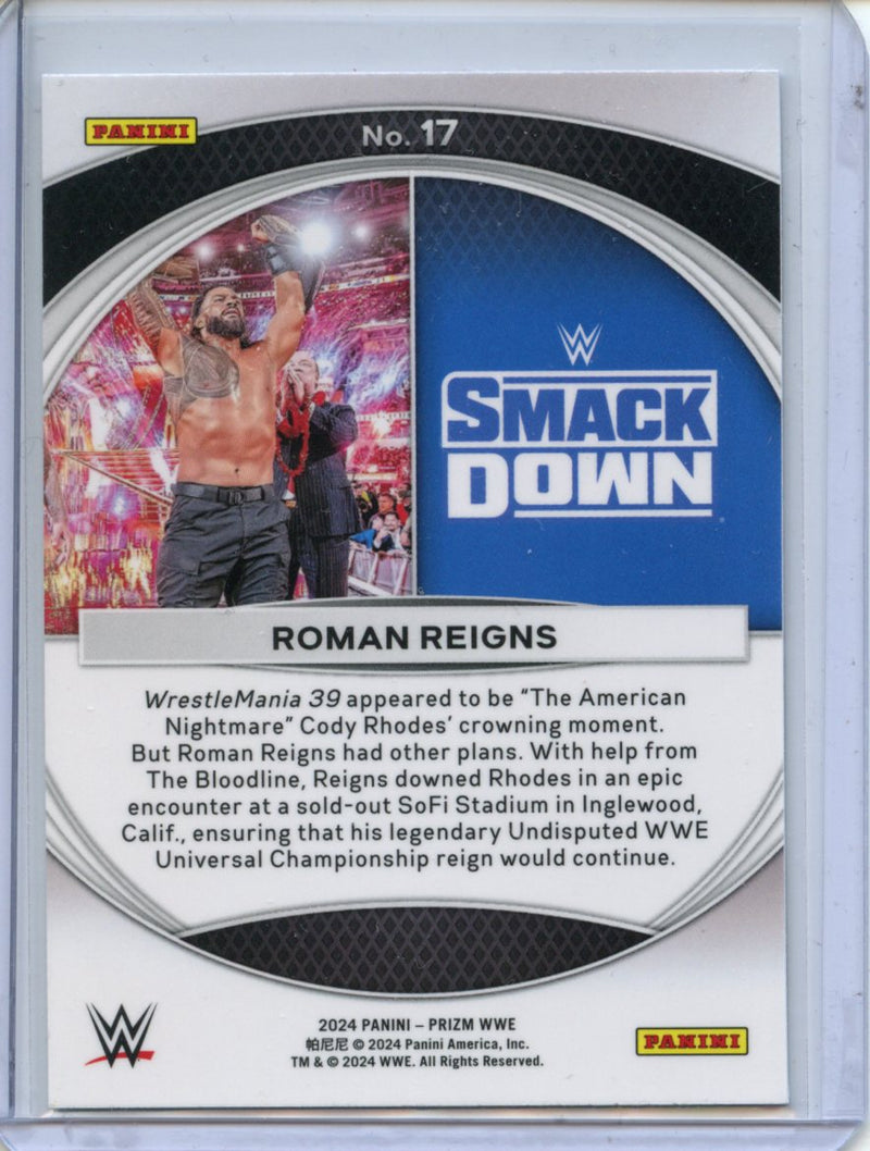 2024 Prizm WWE Roman Reigns Wrestlemania Moments