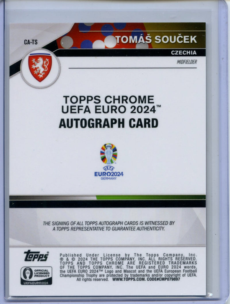 2024 Topps Chrome UEFA Euro Tomas Soucek Chrome Autographs