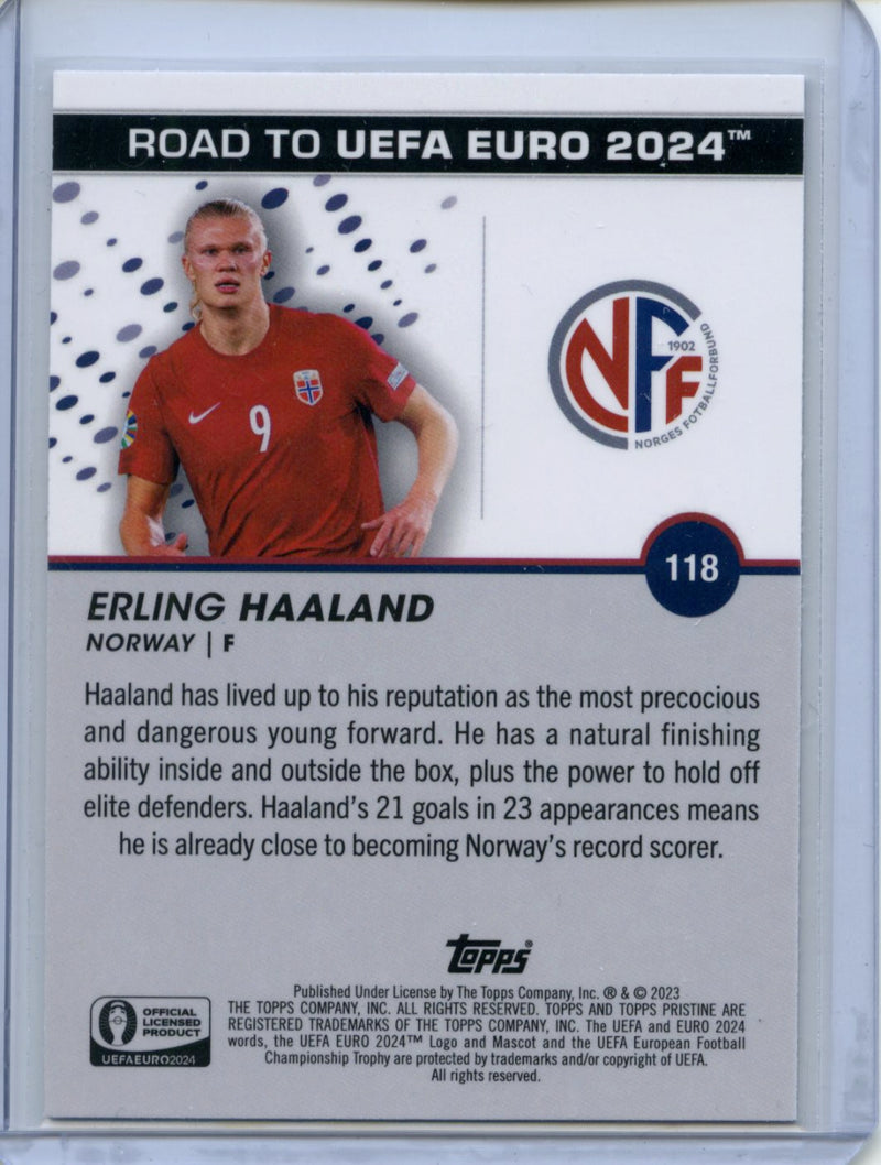 2023-24 Topps Pristine Road To Euro Erling Haaland