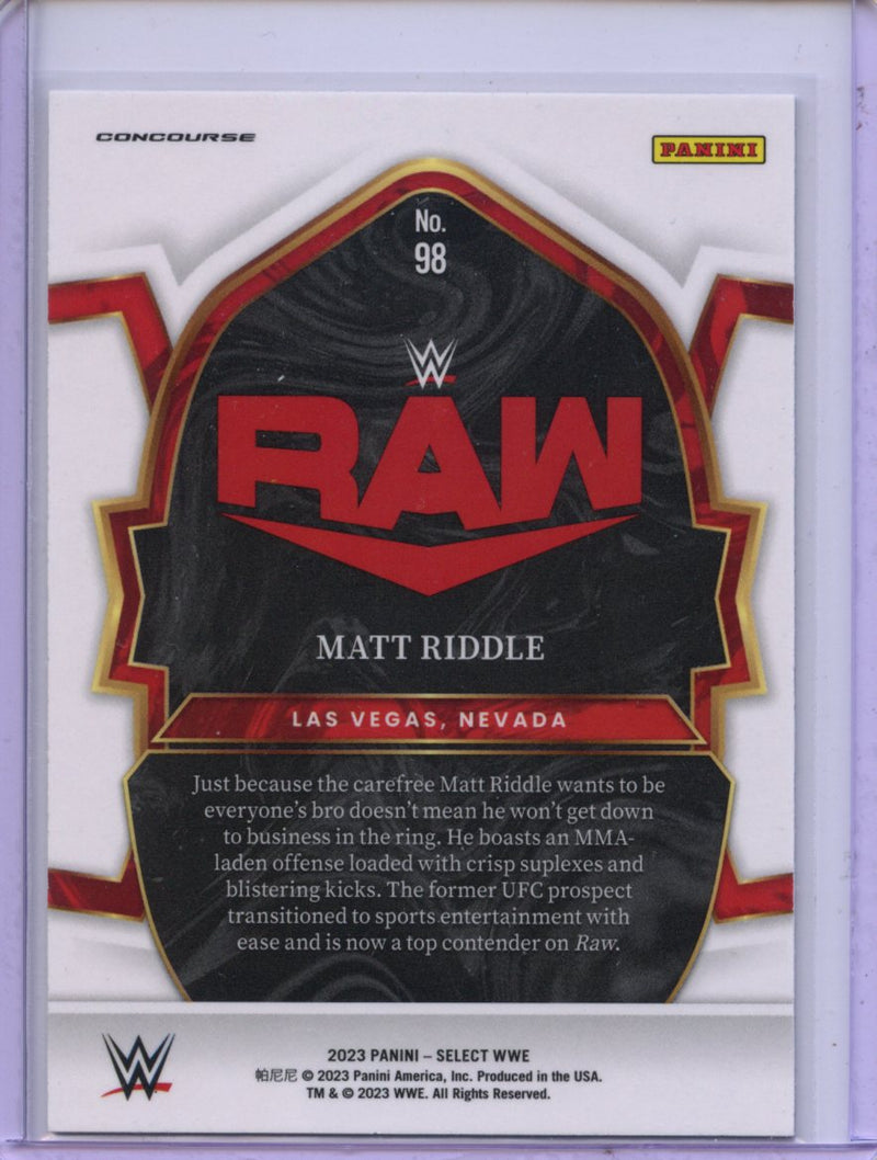 2023 Panini Select WWE Matt Riddle Concourse