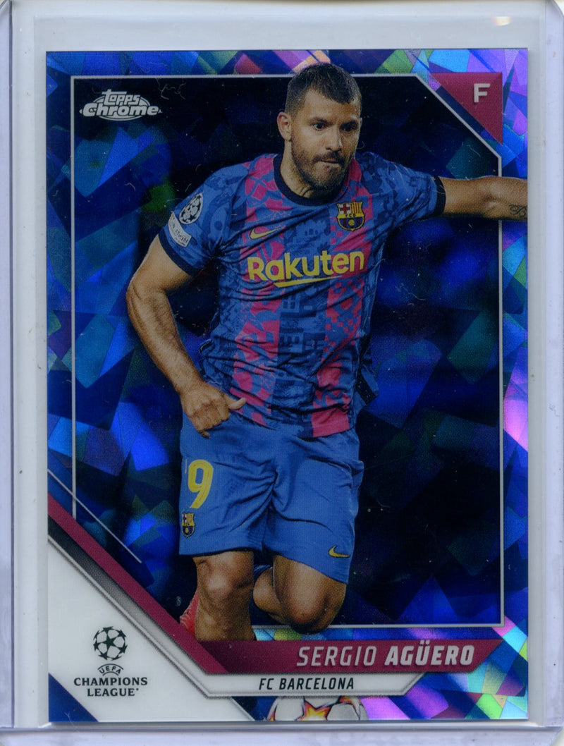 2021-22 Topps Chrome Sapphire UEFA Champions League Sergio Aguero