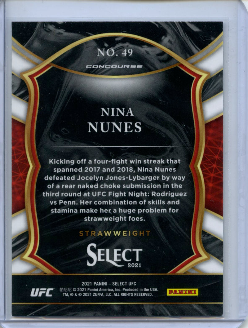 2021 Panini Select UFC Nina Nunes Concourse