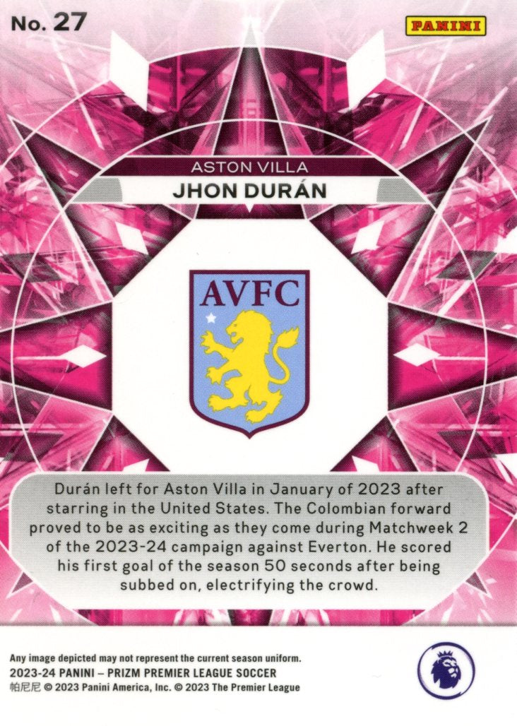 2023-24 Prizm Premier League Jhon Duran Kaleidoscopic