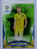 2024 Topps Chrome UEFA Euro Oleksandr Zinchenko Neon Green 85/150