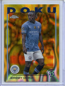 2024-25 Topps Chrome UEFA Club Comps Jeremy Doku Gold Lava 27/50