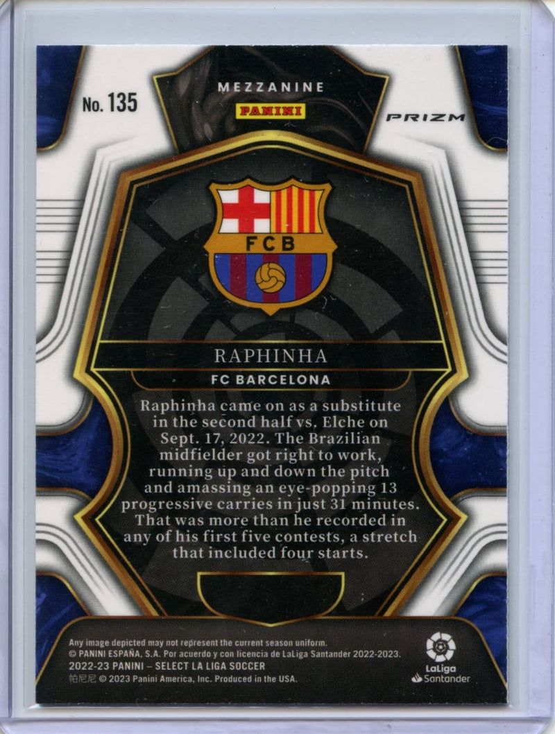 2022-23 Panini Select La Liga Raphinha Mezzanine Silver