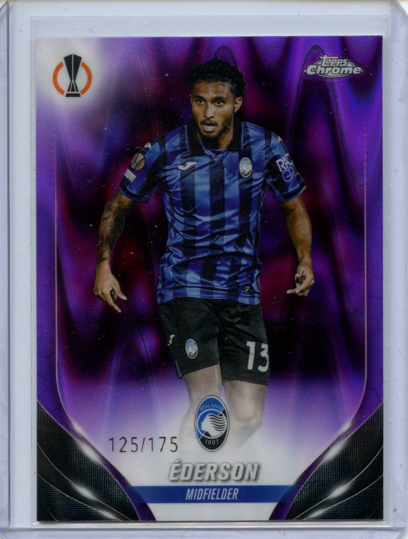 2023-24 Topps Chrome UEFA Ederson Purple RayWave 125/175