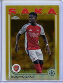 2024-25 Topps Chrome UEFA Club Comps Bukayo Saka Gold 19/50