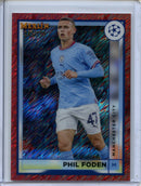 2022-23 Topps Merlin Chrome UEFA Phil Foden Rose Gold Shimmer 285/299