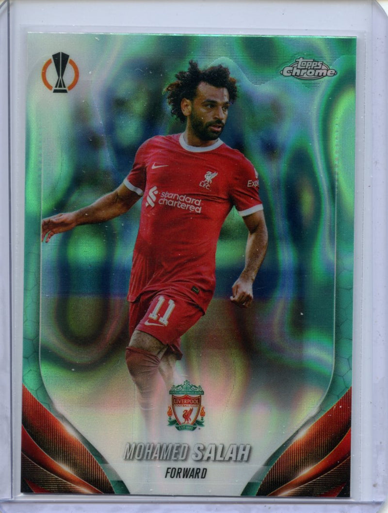 2023-24 Topps Chrome UEFA Mohamed Salah Aqua Lava