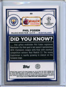 2022-23 Topps Merlin Chrome UEFA Phil Foden Rose Gold Shimmer 285/299