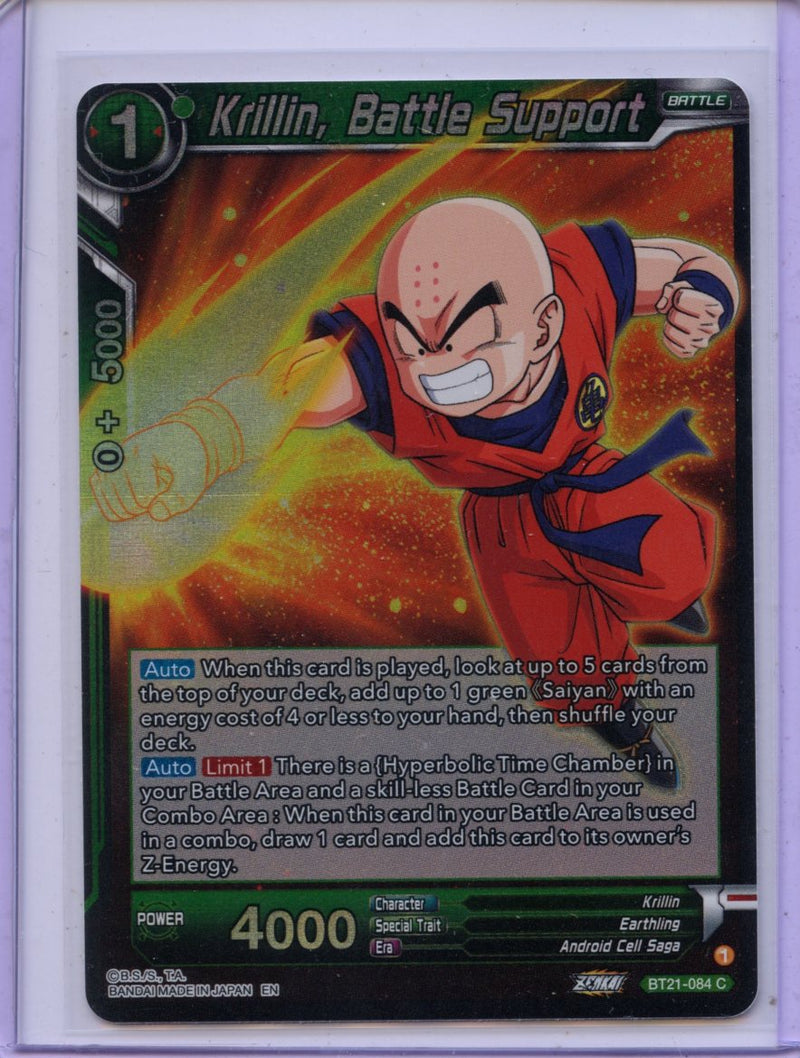 Krillin, Battle Support - Wild Resurgence BT21-084 C Foil