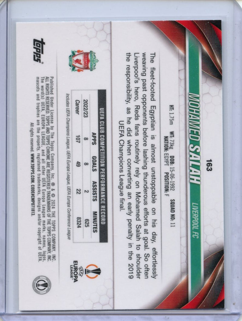 2023-24 Topps Chrome UEFA Mohamed Salah Aqua Lava
