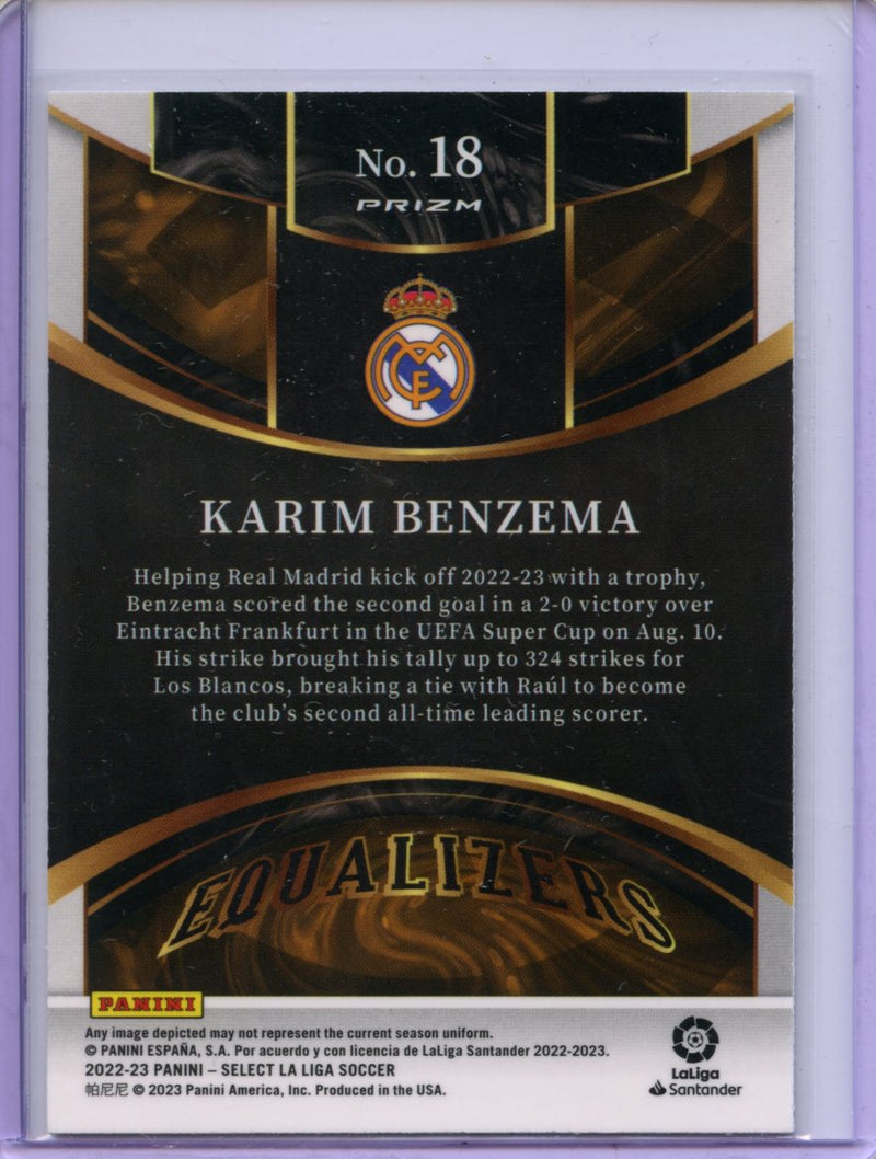 2022-23 Panini Select La Liga Karim Benzema Equalizers