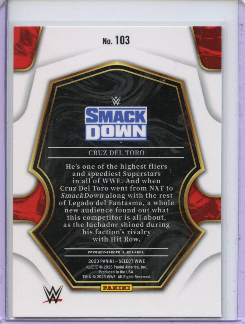 2023 Panini Select WWE Cruz Del Toro Premier Level