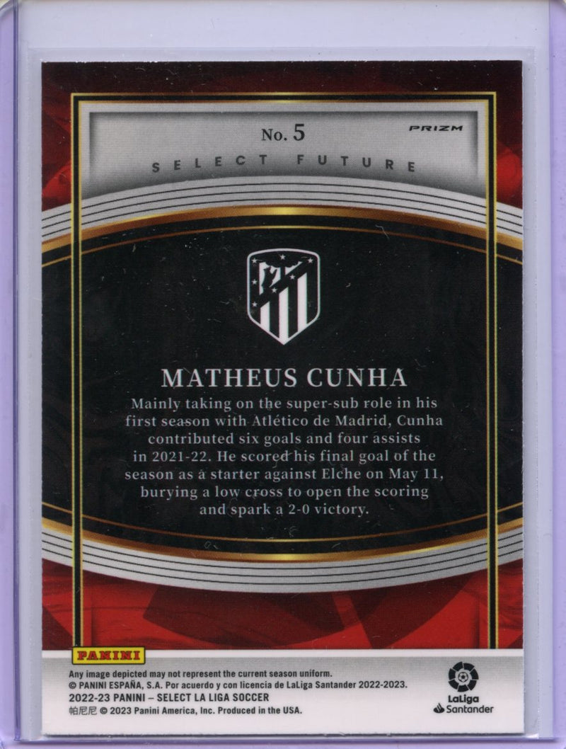 2022-23 Panini Select La Liga Matheus Cunha Select Future