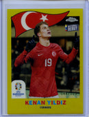 2024 Topps Chrome UEFA Euro Kenan Yildiz 1960 Topps Chrome Yellow 44/125