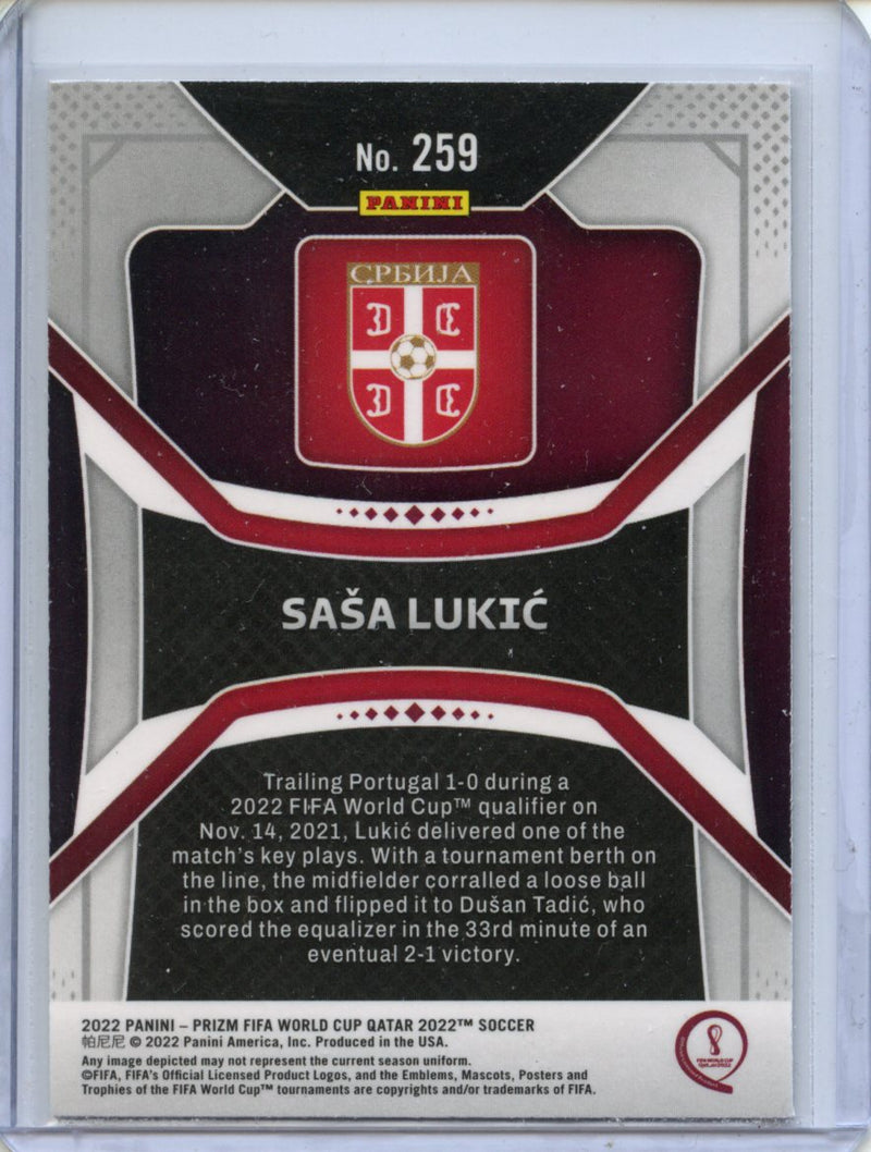 2022 Panini Prizm FIFA World Cup Qatar Sasa Lukic