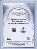 2024-25 Topps UEFA Club Competitions Vitor Roque Ultimate Stage Chrome Purple 37/75
