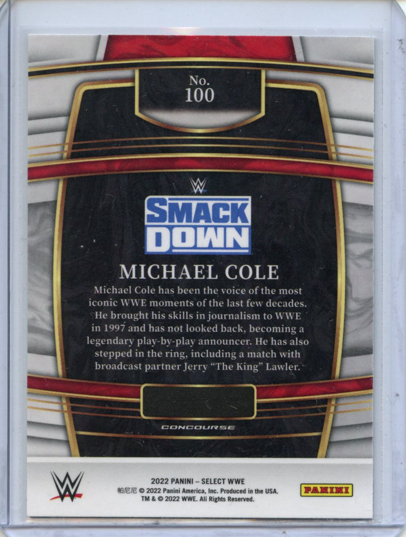 2022 Panini Select WWE Michael Cole Concourse