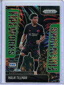 2025-26 Panini Prizm FIFA Malik Tillman Fireworks Green 1/5