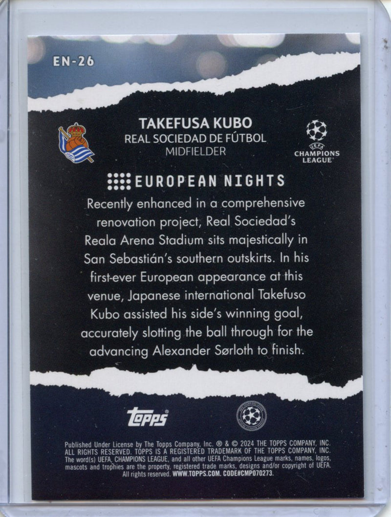 2023-24 Topps UEFA CC Takefusa Kubo European Nights