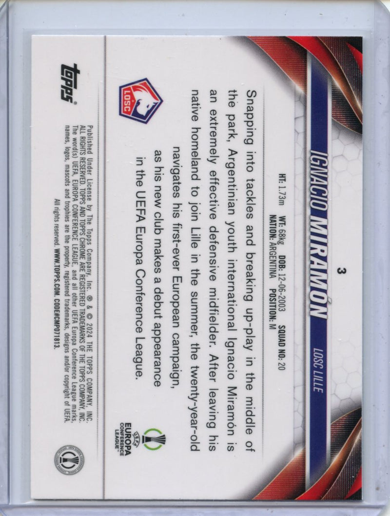 2023-24 Topps Chrome UEFA Ignacio Miramon Night Vision Ray Wave 30/225