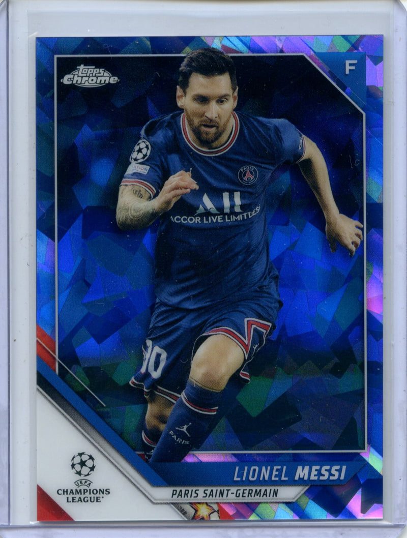 2021-22 Topps Chrome Sapphire UEFA Champions League Lionel Messi