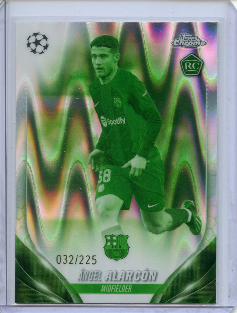 2023-24 Topps Chrome UEFA Angel Alarcon Night Vision Ray Wave 32/225