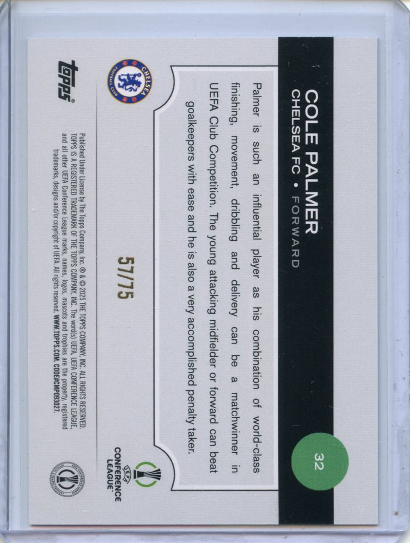 2024-25 Topps UEFA Club Competitions Cole Palmer Icy Blue 57/75