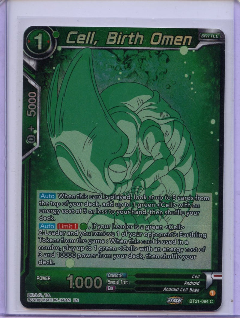 Cell, Birth Omen - Wild Resurgence BT21-094 C Foil