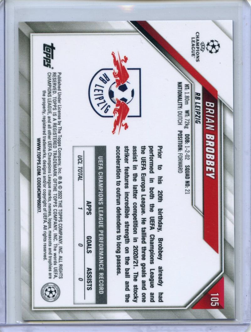2021-22 Topps Chrome Sapphire UEFA Champions League Brian Brobbey