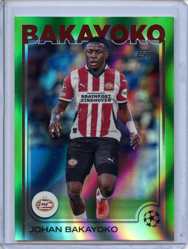 2024-25 Topps UEFA Club Competitions Johan Bakayoko Green Flowfractors