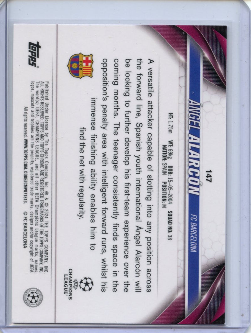 2023-24 Topps Chrome UEFA Angel Alarcon Pink Lava