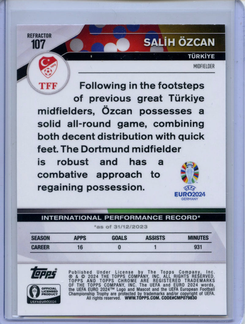 2024 Topps Chrome UEFA Euro Salih Ozcan Refractor