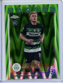 2024-25 Topps Chrome UEFA Club Comps Conrad Harder Neon Green RayWave 14/125