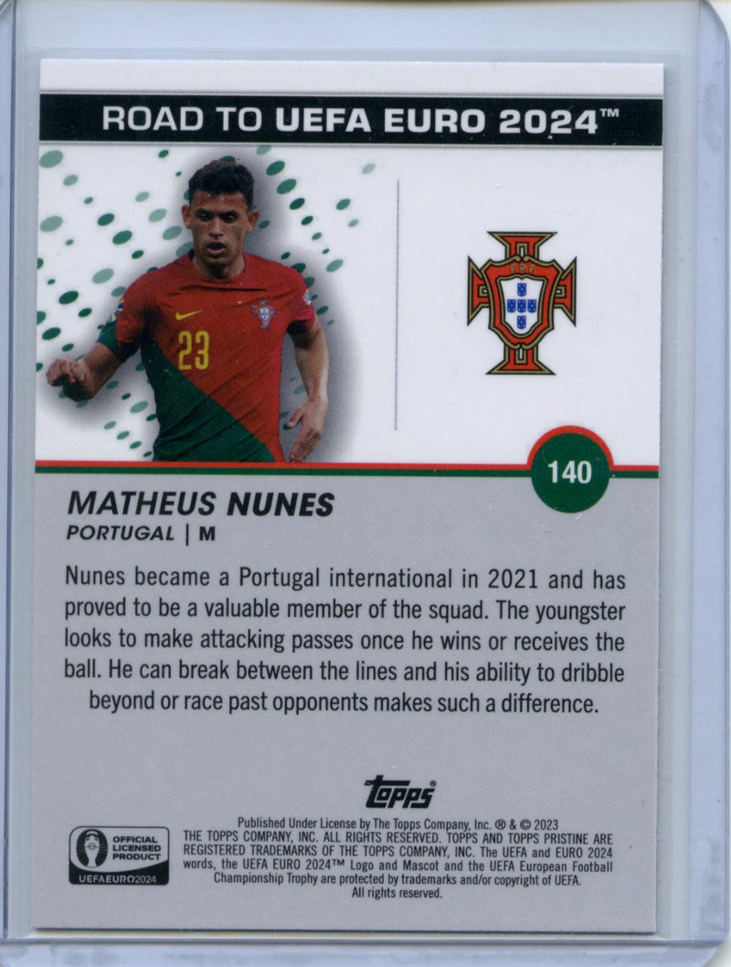 2023-24 Topps Pristine Road To Euro Matheus Nunes